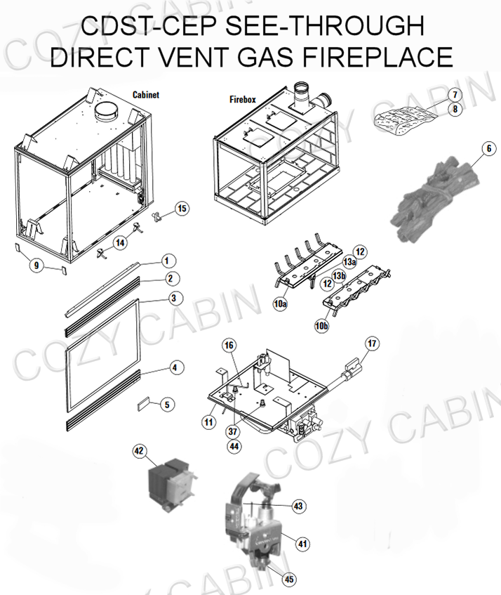 SEE-THROUGH DIRECT VENT GAS FIREPLACE (CDST-CEP) #CDST-CEP